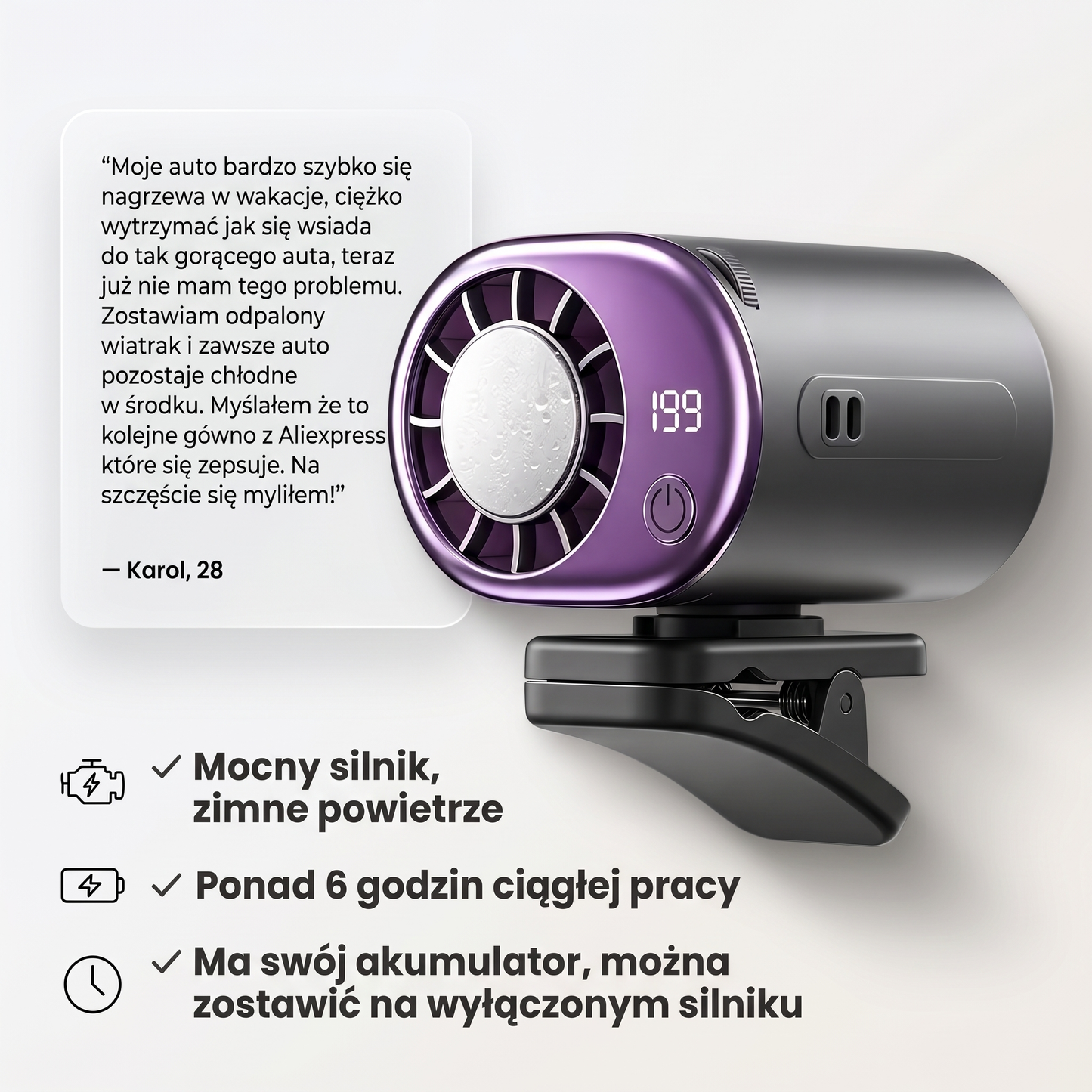 Powiew GO – przenośny wentylator do auta
